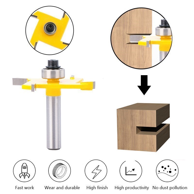 XCAN Router Bits T Type Slotti - огляд і ціна Woodworking Rabbet