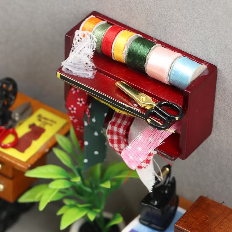 Dollhouse Mini Sewing Box with - огляд і ціна Woodworking Diy