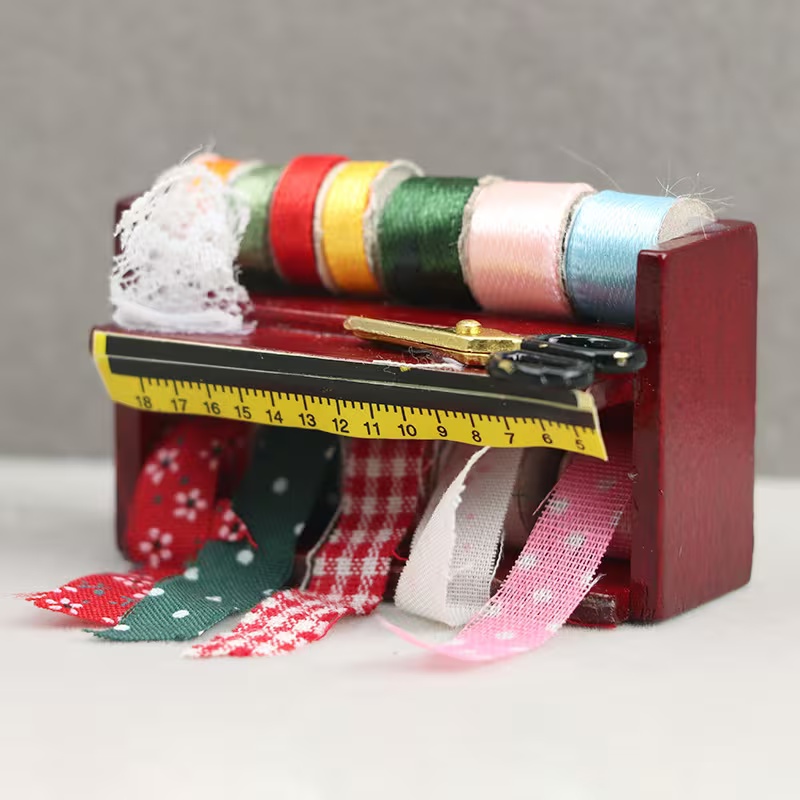 Dollhouse Mini Sewing Box with - огляд і ціна Woodworking Diy