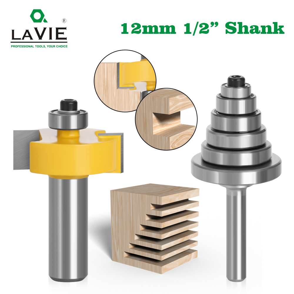 2PC 12mm 1/2 Shank  Rabbet T T - огляд і ціна Woodworking Rabbet