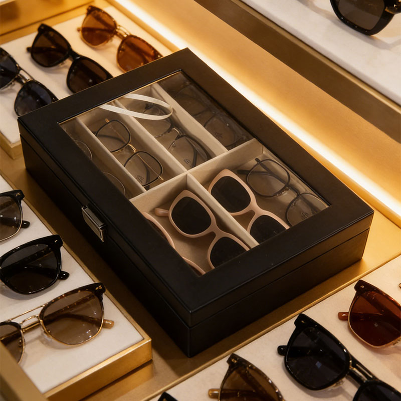 Black 6-Compartment Eyeglass S - огляд і ціна Woodworking Show