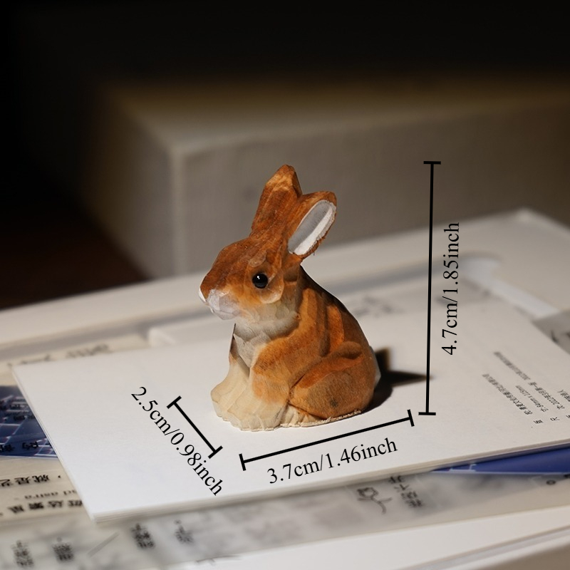 1PC Seated Bunny Hand Carved W - огляд і ціна Woodworking Rabbet