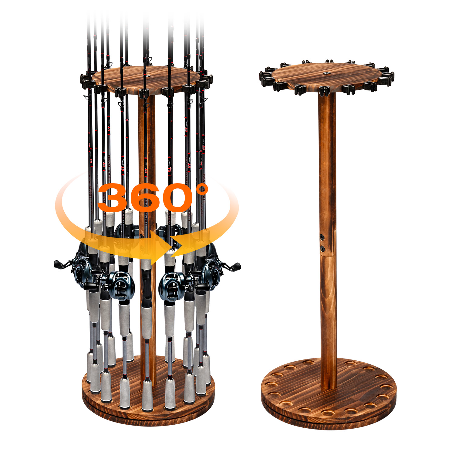 Round Carbonized Wood Fishing  - огляд і ціна Woodworking Show
