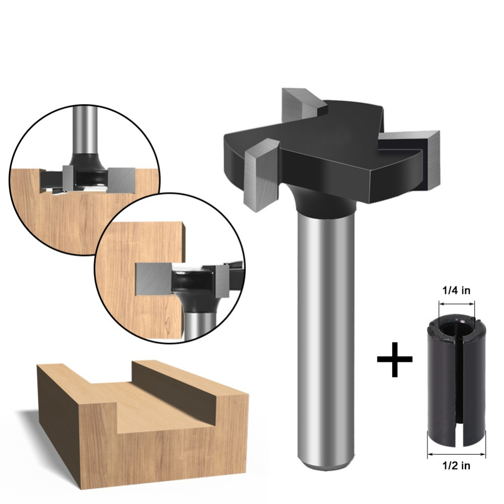 4‑Flute T‑Slot Router Bit Carb - огляд і ціна Woodworking Rabbet