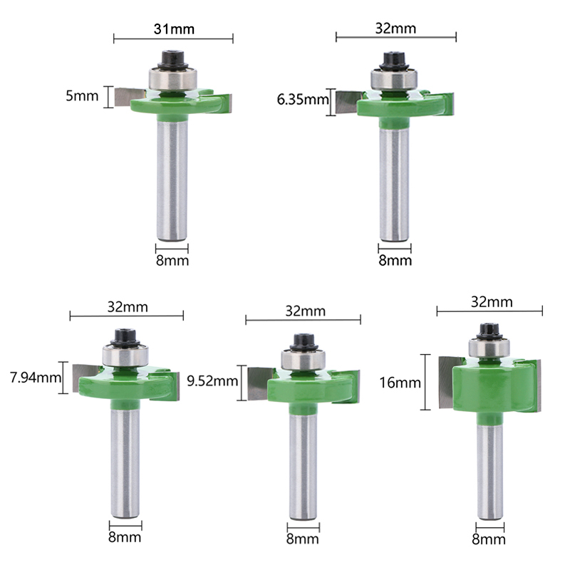 1pc 8mm Shank T-Sloting Router - огляд і ціна Woodworking Rabbet