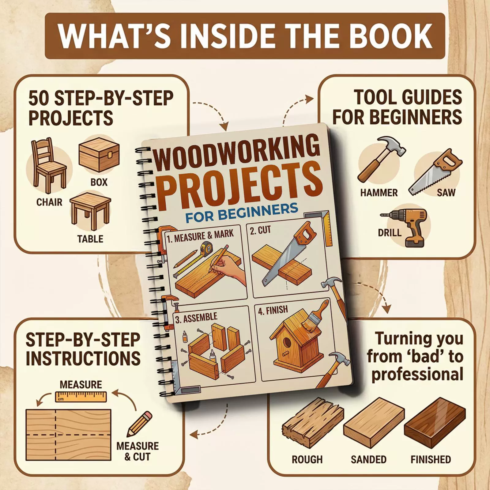 Woodworking Projects Book For  - огляд і ціна Woodworking Ebook