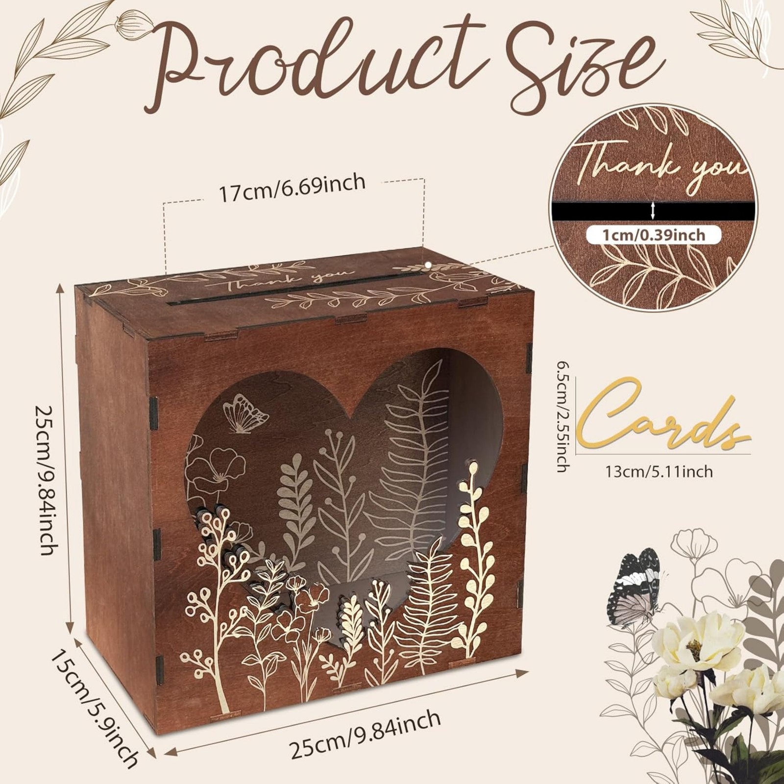 Brown Wedding Card Box for Rec - огляд і ціна Woodworking Show