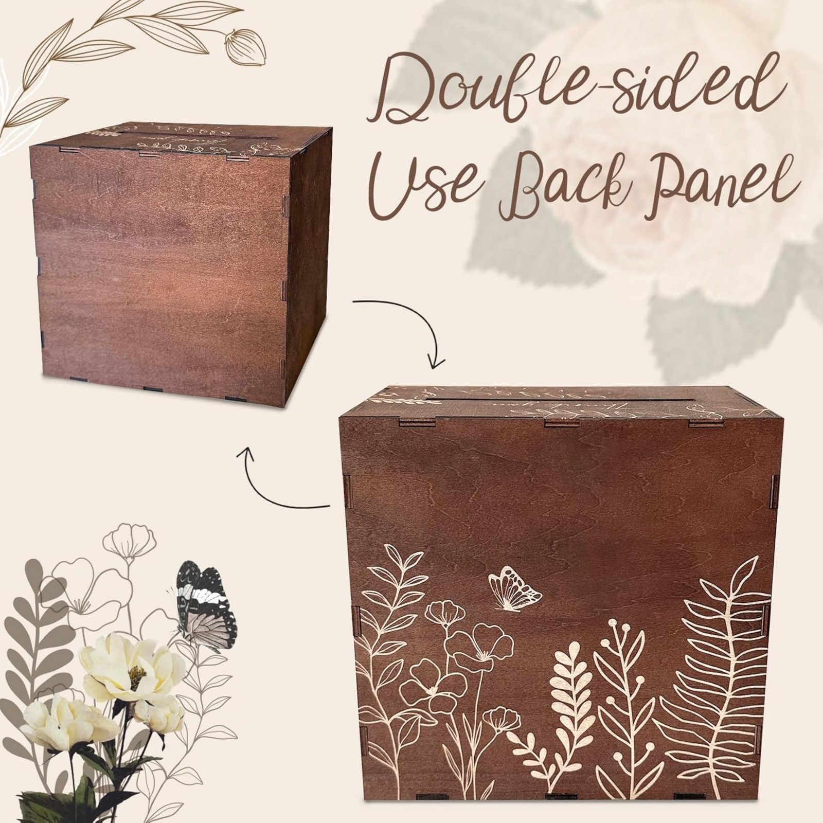 Brown Wedding Card Box for Rec - огляд і ціна Woodworking Show