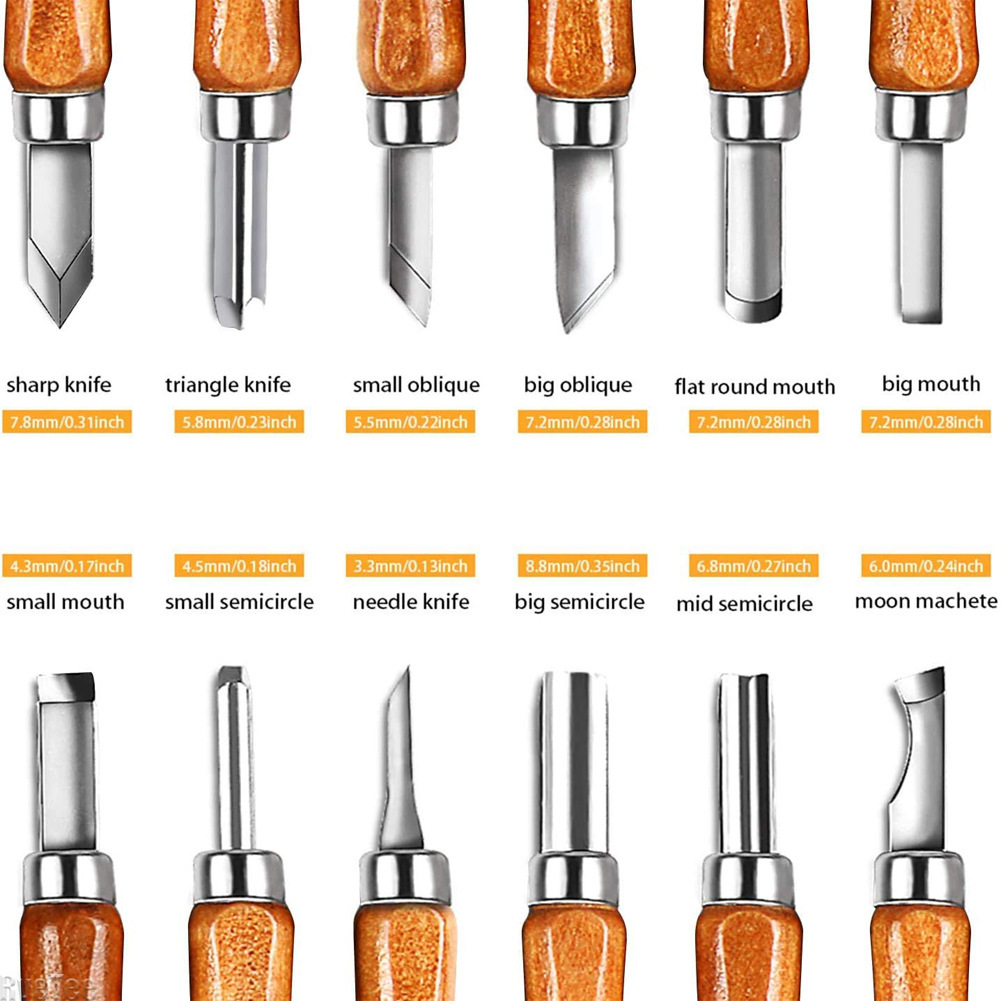 12Pcs SK2 Woodworking Carving  - огляд і ціна Woodworking Knife